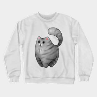 Cheerful gray cat Crewneck Sweatshirt